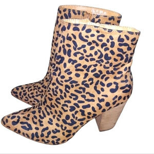 CARLOS by Carlos Santana Cheetah Print Stacked Heel Ankle Boots